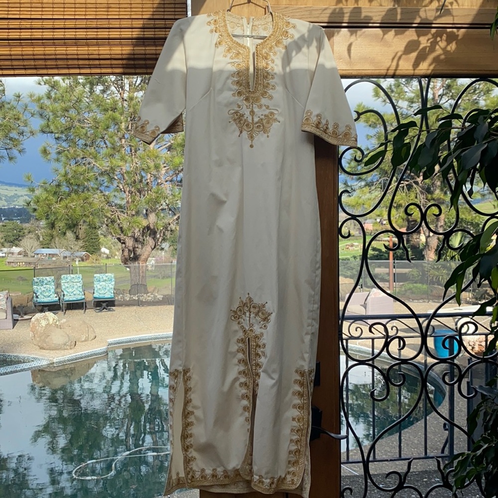 Vintage store find. Egyptian gold embroidered tunic